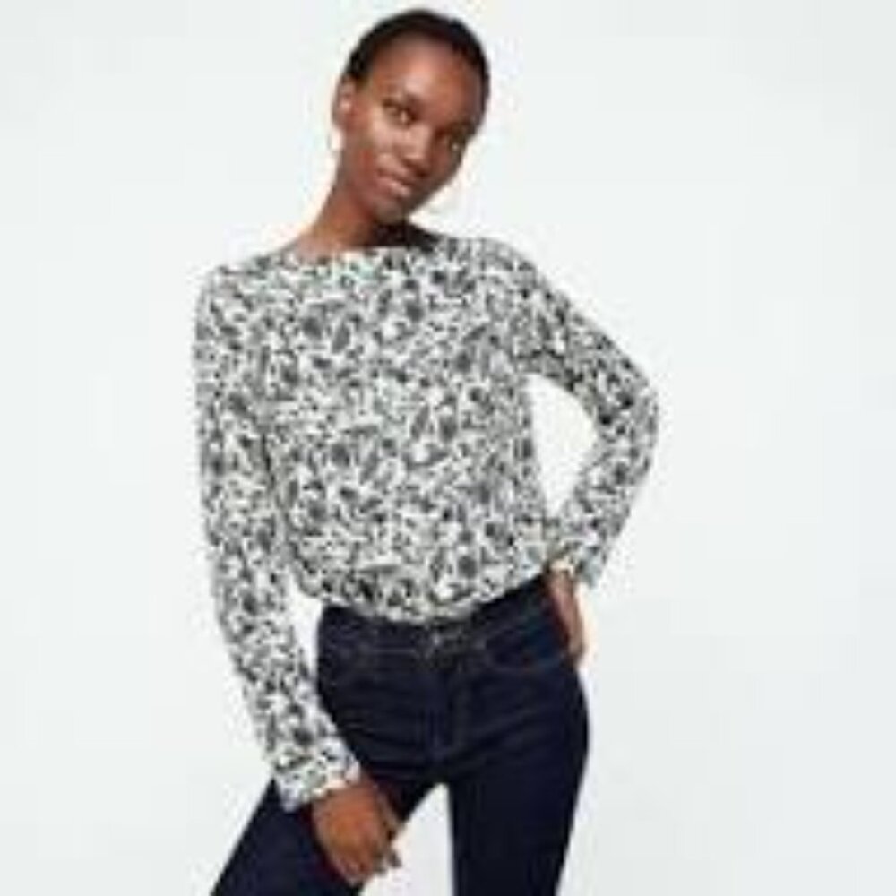 Women’s Drapey Floral Boat Neck Top – Size Large - MF0226 - Picture 3 of 10